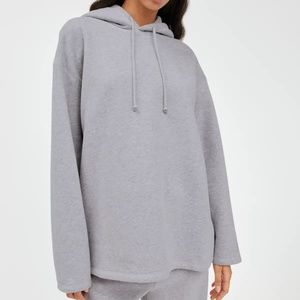 Tna Cozy Fleece Mega Basic Hoodie Heather Chrome - Aritzia Size 3 (L-XL)